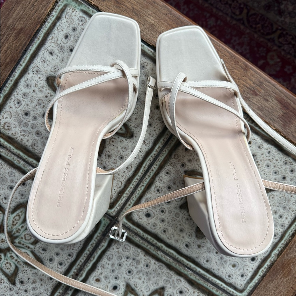 Princess Polly Beige Strappy Heels